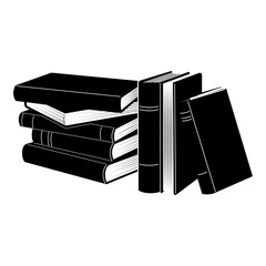 book, Stack of books, open icon	