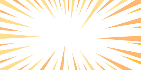 Comic speed Sunburst for the background. Digital Elegance: AI-Generated Wallpaper Patterns. Abstract design orange gradient shine rays background Vector, illustration Summer spring decoration .	