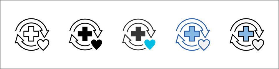 Health Icon Pack Multistyle Illustration