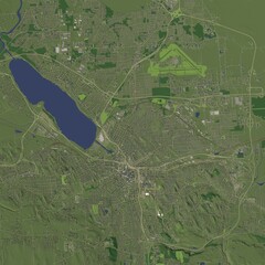 3D illustration of city and urban in Syracuse New York USA