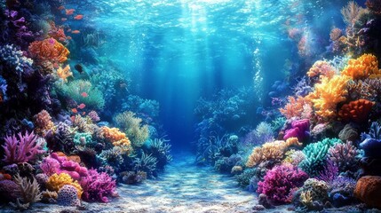 Fototapeta premium A breathtaking visual experience of an imaginative aquatic realm.