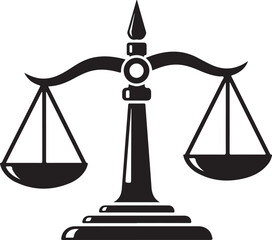 Scales of justice symbol represent law, balance, and fairness in legal matters.