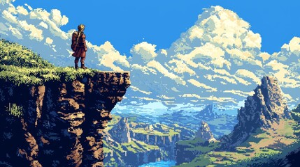 Obraz premium Ample copy space above, perfect for game graphics or creative projects.