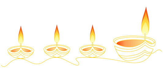 Festive Diya Lamps – Glowing Traditional Indian Oil Lamps for Diwali and Celebrations