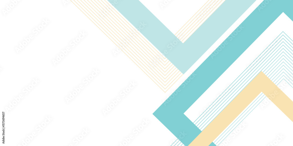 Poster overly rectangular shapes in shades of pastel color, arrow direction line creating modern minimalist