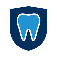 Teeth Protection Blue Color Icon