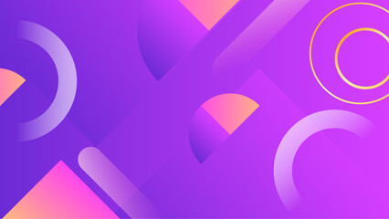 Abstract purple geometric design with pink and gold accents. Suitable for backgrounds, prints, banners, and modern graphic design projects.