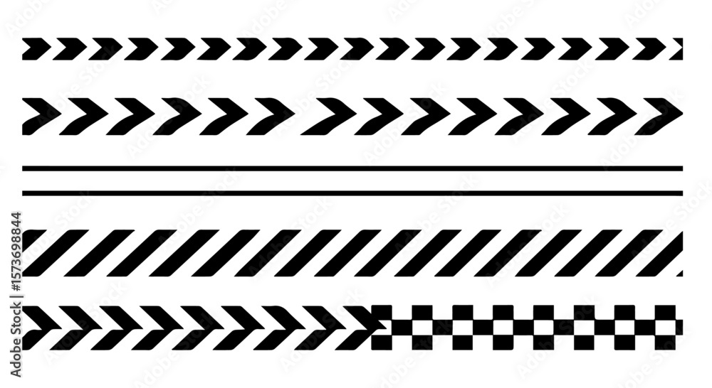 Aufkleber geometric stripes in black and white create a dynamic abstract border design, ideal for backgrounds 