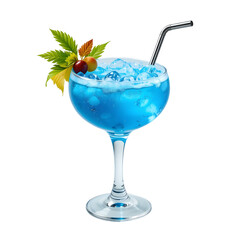 Blue hawaii cocktail drink isolated on transparent png