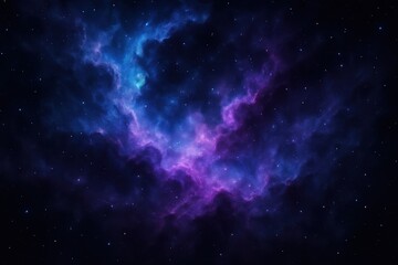 Naklejka premium Mysterious nebula formations with swirling cosmic dust and brilliant starlight illuminating the darkness of deep space