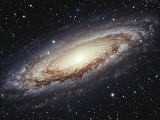 Fototapeta premium Stunning Andromeda Galaxy Against Starry Night Sky Background