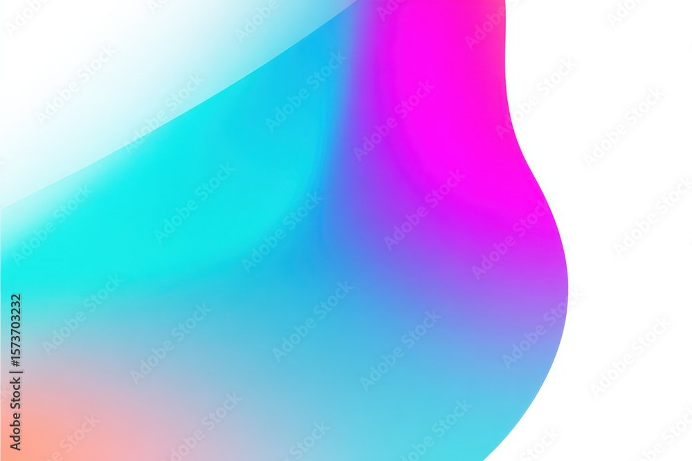 Poster vibrant abstract background featu smooth gradient flowing shapes with bright colorful hues for moder