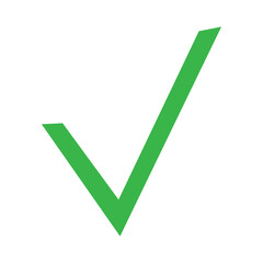 green check mark isolated background