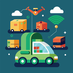 Futuristic Representation Of Low Impact Delivery Model For Green Economy