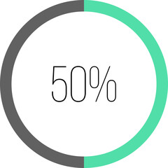 Mint Green and Gray Ring Graphic