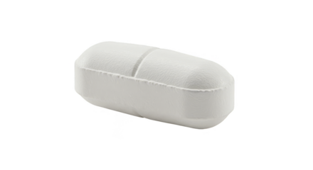 Isolated Tablet Pill Close Up Pharmaceutical Drug Medication on Transparent