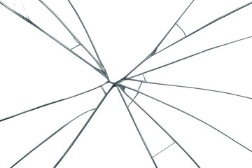 A close-up of shattered glass with sharp edges and detailed fractures. 