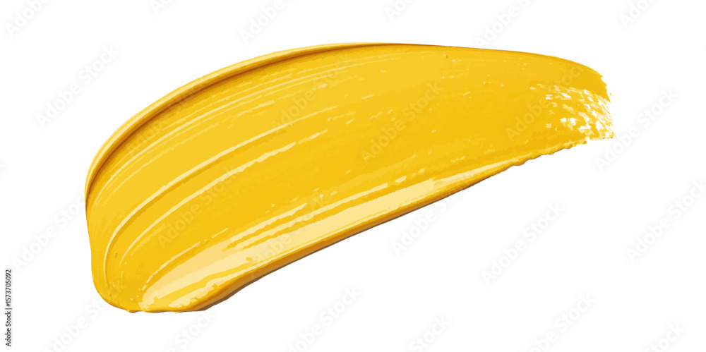 Poster isolated yellow paint smear on a white background creating a vibrant and textured visual element des