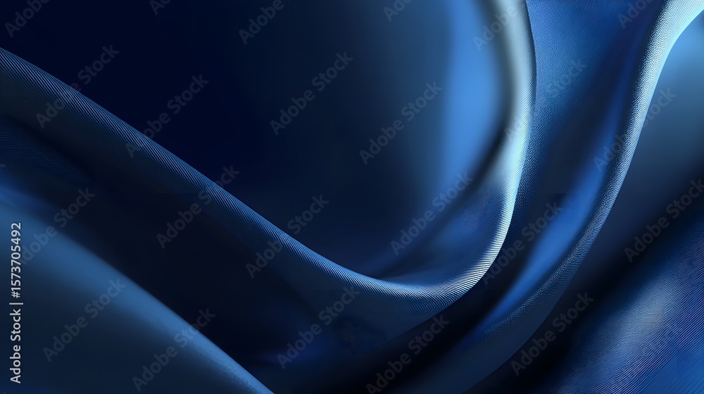 Poster a mesmerizing abstract digital background featuring a deep navy blue gradient with a subtle metallic