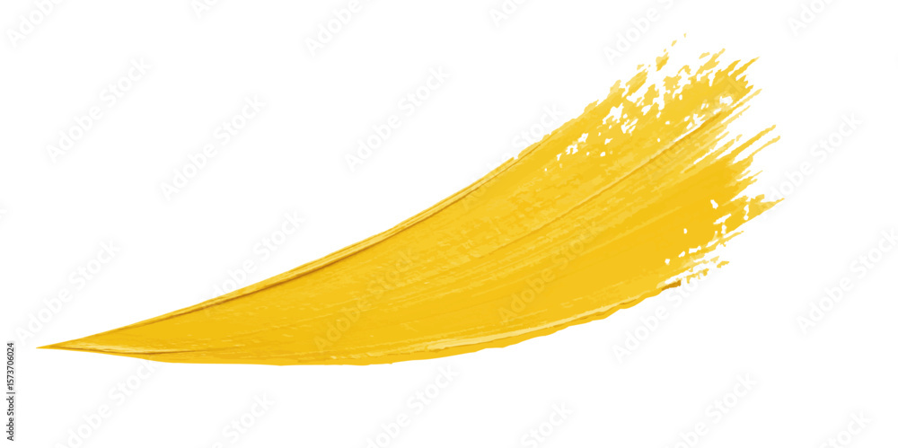 Poster isolated yellow paint smear on a white background creating a vibrant and textured visual element des