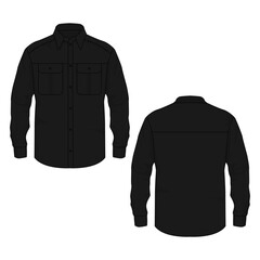 Long Sleeved Mens Shirts Vector Image and Illustrator