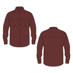 Long Sleeved Mens Shirts Vector Image and Illustrator