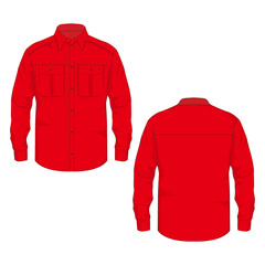 Long Sleeved Mens Shirts Vector Image and Illustrator