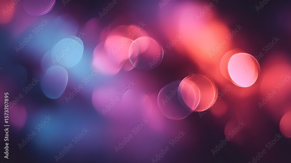 Poster a dreamy defocused background with a smooth transition of vibrant purple red and neon lights creatin