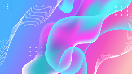 Abstract pink and blue fluid shapes with white lines suitable for modern backgrounds, branding designs, social media posts, and contemporary artwork.