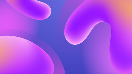 Abstract purple fluid shapes on a blue background creates a dynamic and modern look, suitable for digital backgrounds or graphic design projects.