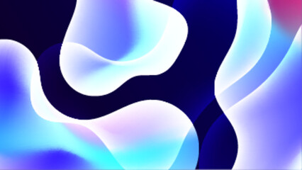 Abstract glowing blue and white shapes on a dark background, suitable for futuristic design projects, technology concepts, and digital artwork.