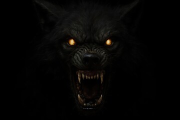 Menacing Werewolf Portrait With Fierce