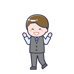 販売員／ななめ／男性 07