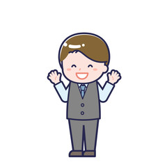 販売員／ななめ／男性 11