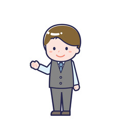 販売員／ななめ／男性 15