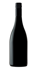 Red Wine Burgundy Bottle 1:1 scale Transparent Background