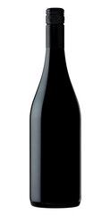 Red Wine Burgundy Bottle 1:1 scale Transparent Background