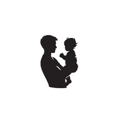 Parent Holding Child Silhouette – Love, Bonding & Family Connection