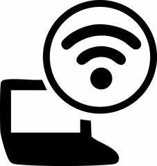 wi fi icon on internet button
