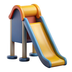 3d cartoon children s playground slide isolated on transparent background