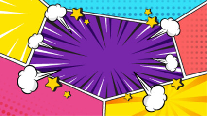 Colorful pop art background suitable for comic book projects, posters, and social media graphics for a fun and bold look.