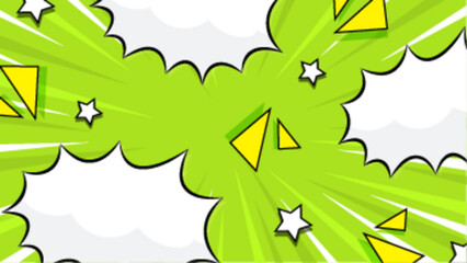 Bright green comic book explosion background for dynamic and fun designs, perfect for superhero themed graphics, comic book enthusiasts, and vibrant projects.