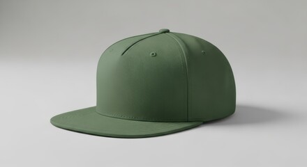 Stylish Green Snapback Cap Featuring A Minimalist Design Perfect For Any Casual Outfit