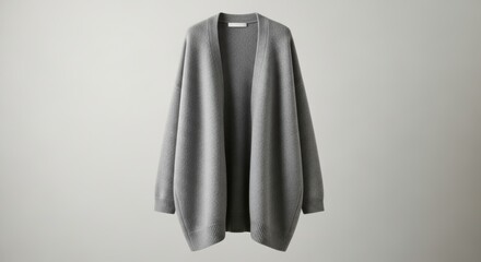 Cozy Oversized Gray Cardigan Sweater Perfect for Any Season - Stylish and Comfortable Apparel