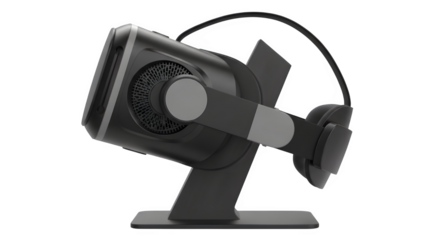 Vr headset virtual reality gaming device augmented reality headset for immersive gaming experience design render on transparent background