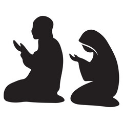 Silhouette of a mother and child, with love, family illustrations