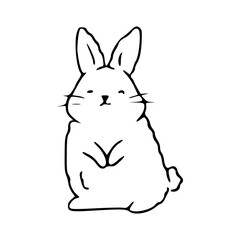 cute bunny rabbit vector illustration
