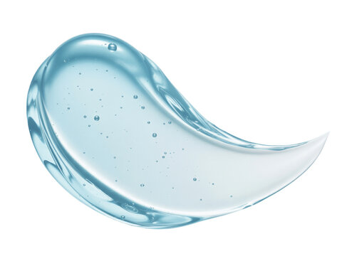 hyaluronic acid gel swatch on white background.