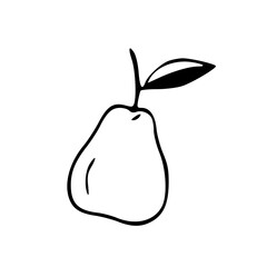 simple pear drawing