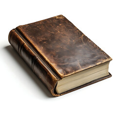 Obraz premium Antique Book with Textured Leather Cover and Timeworn Detailing